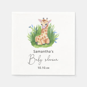 Serviette En Papier Baby shower girafe Safari