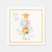 Serviette En Papier Baby shower Giraffe Papier Napkin (Devant)