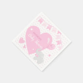 Serviette En Papier Baby shower Girl Eléphant Balloon Papier Napkin (Coin)