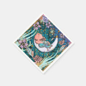 Serviette En Papier Baby shower Glam Mermaid Gold Parties scintillant  (Coin)