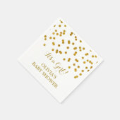 Serviette En Papier Baby shower Gold Confetti (Coin)