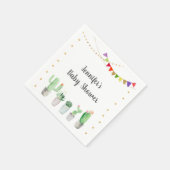 Serviette En Papier Baby shower Gold Fiesta Cactus (Coin)