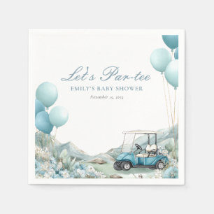 Serviette En Papier Baby Shower Golf Faisons La Fête Bleue