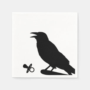 Serviette En Papier Baby shower Goth-Horror