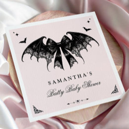Serviette En Papier Baby shower gothique élégant