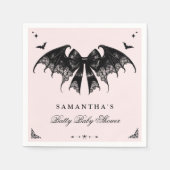 Serviette En Papier Baby shower gothique élégant (Devant)