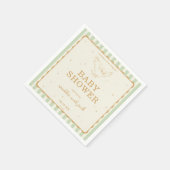 Serviette En Papier Baby Shower Harry Potter Hedwig Rayure Verte (Coin)