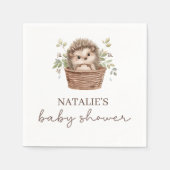 Serviette En Papier Baby Shower Hérisson Mignon et Doux (Devant)