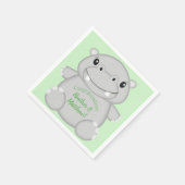 Serviette En Papier Baby shower Hippo (Coin)