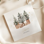 Serviette En Papier Baby shower hiver Rustique de Noël Arbres