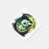 Serviette En Papier Baby shower Imaginaire Dragon (Coin)