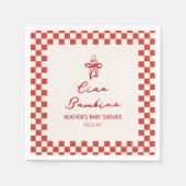 Serviette En Papier Baby shower italien de pizza Ciao Bambino (Devant)