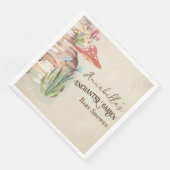 Serviette En Papier Baby shower Jardin enchanté (Coin)