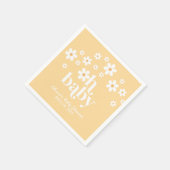 Serviette En Papier baby shower jaune boho Daisy serviettes (Coin)