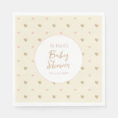Serviette En Papier Baby shower jaune chic (Devant)