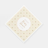 Serviette En Papier Baby shower jaune chic (Coin)