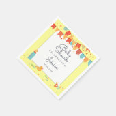 Serviette En Papier Baby shower jaune rouge Turquoise drapeaux Confett (Coin)