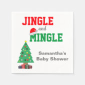 Serviette En Papier Baby shower Jingle Et Mingle (Devant)