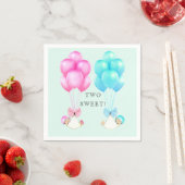 Serviette En Papier Baby shower jumeaux (En situation)