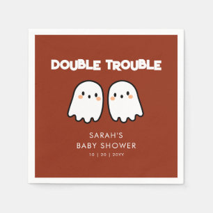 Serviette En Papier Baby shower jumeaux à double problème Ghosts