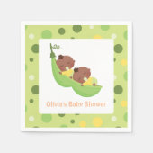 Serviette En Papier Baby shower Jumeaux Africain-Américain (Devant)