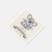 Serviette En Papier Baby shower jumeaux Cute Koala (Coin)