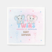 Serviette En Papier Baby shower jumeaux fille garçon (Devant)