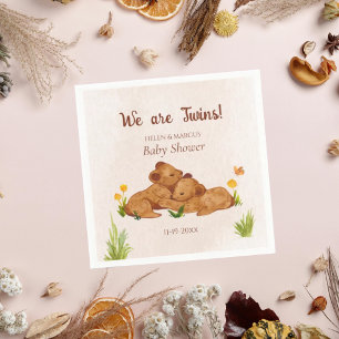 Serviette En Papier Baby shower Jumeaux Neutre Hommes-Femmes
