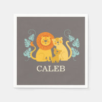 Baby shower Jungle Lion Napkin