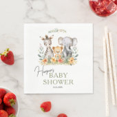 Serviette En Papier Baby shower Jungle Safari Baby Animaux (En situation)
