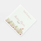 Serviette En Papier Baby shower lapin de Pâques (Coin)