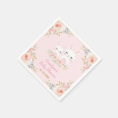 Serviette En Papier Baby shower lapin doux Blush Faveurs (Coin)