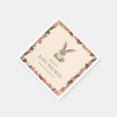 Serviette En Papier Baby shower lapin en bois mignon / Saupoudrer (Coin)