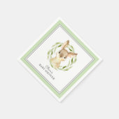 Serviette En Papier Baby shower lapin mignon (Coin)