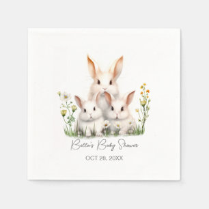 Serviette En Papier Baby shower lapin neutre pour les femmes