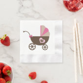 Serviette En Papier Baby shower léopard et rose (En situation)