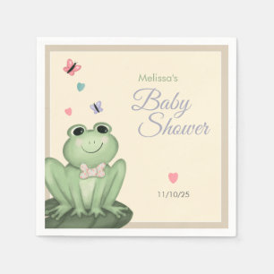 Serviette En Papier Baby-Shower Licorne Genre Neutre Grenouille