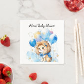 Serviette En Papier Baby shower Lion mignon (En situation)
