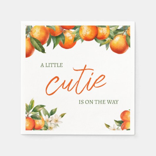 Serviette En Papier Baby shower Little Cutie (Devant)