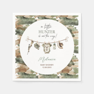 Serviette En Papier Baby shower Little Hunter Aquarelle