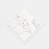 Serviette En Papier Baby shower Little Lamb Twins (Coin)