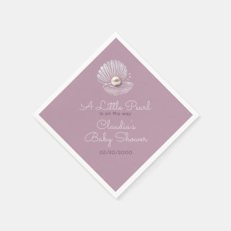 Serviette En Papier Baby shower Little Pearl
