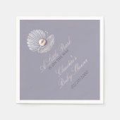 Serviette En Papier Baby shower Little Pearl (Devant)