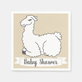 Serviette En Papier Baby shower Llama Lluffa dormant (Devant)