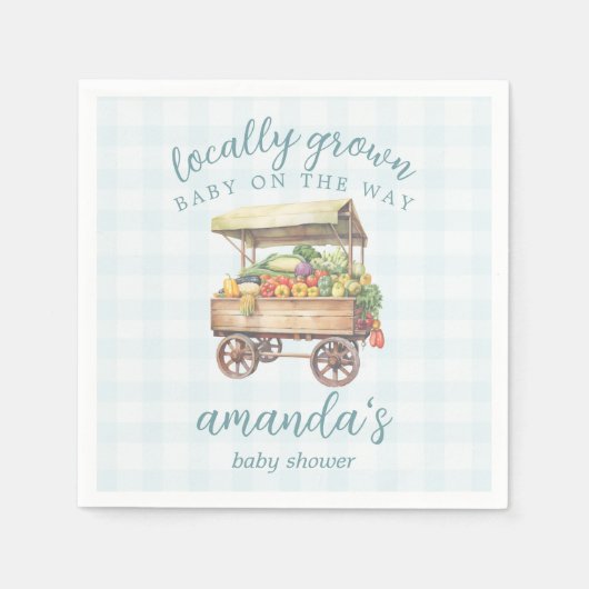 Serviette En Papier Baby shower local neutre pour les femmes (Devant)