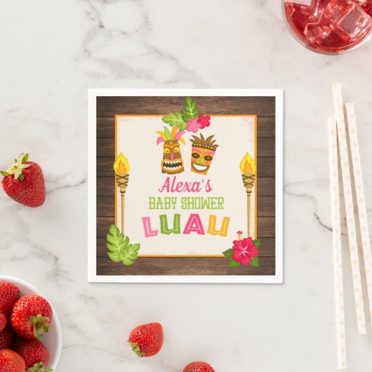 Serviette En Papier Baby shower Luau Papier serviettes (En situation)
