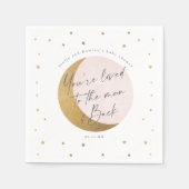 Serviette En Papier Baby shower Lune et étoiles (Devant)