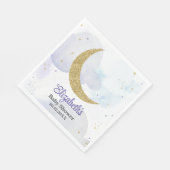 Serviette En Papier Baby shower Lune Parties scintillant d'or (Coin)