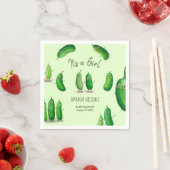 Serviette En Papier Baby shower lunique vert de chaudières (En situation)