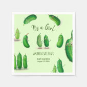 Serviette En Papier Baby shower lunique vert de chaudières (Devant)